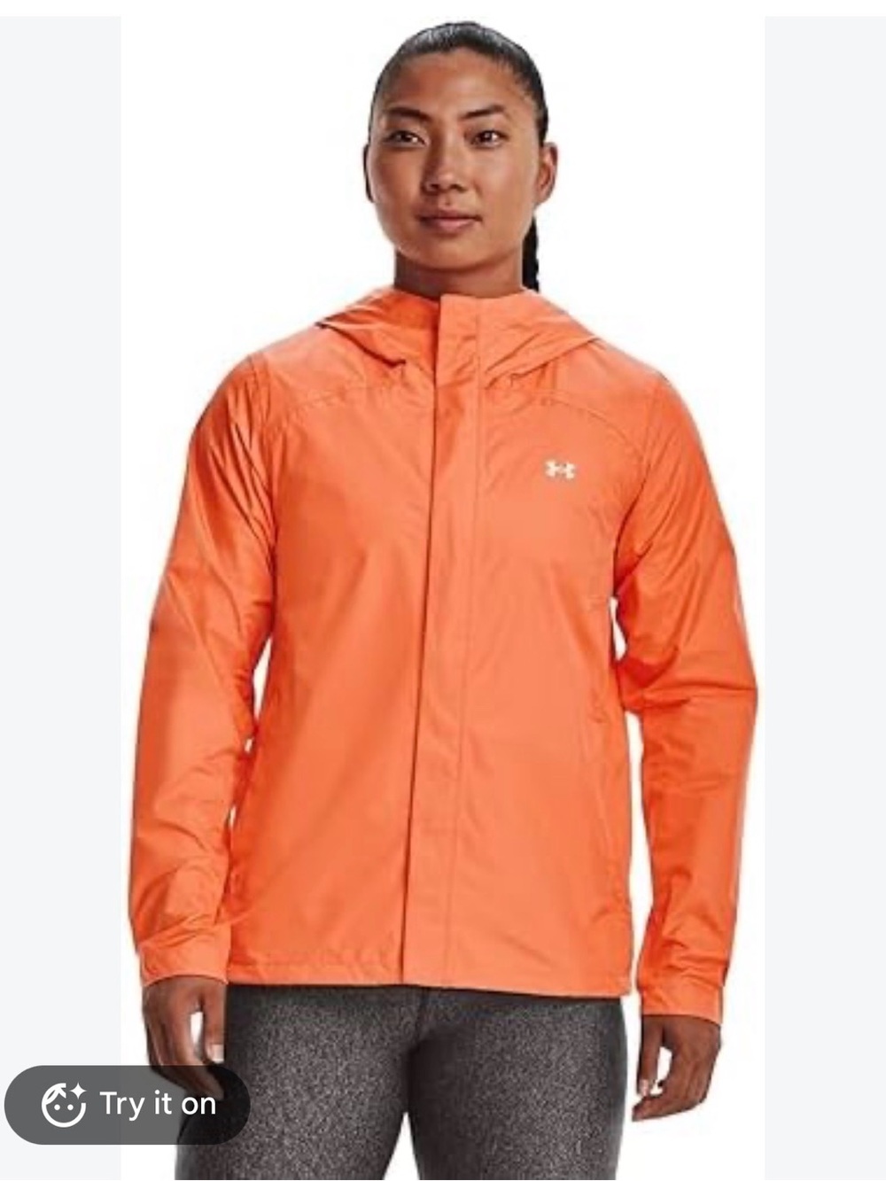 Women's Orange Hooded Lightweight Jacket#170